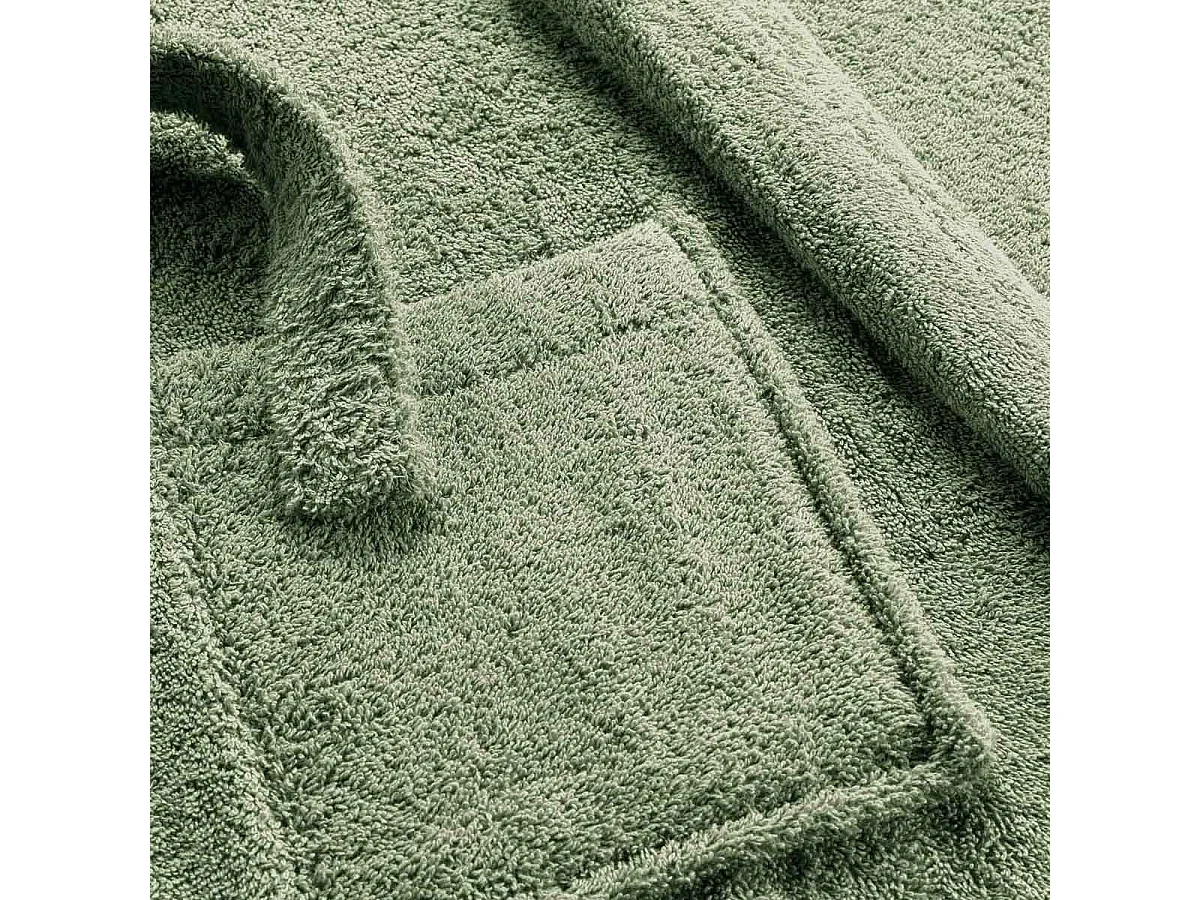 Peignoir Col Châle en Coton "Tendresse" Fougère