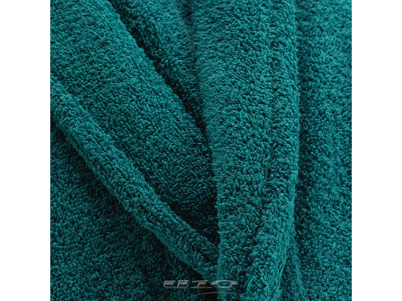 Peignoir Col Châle en Coton "Tendresse" Émeraude