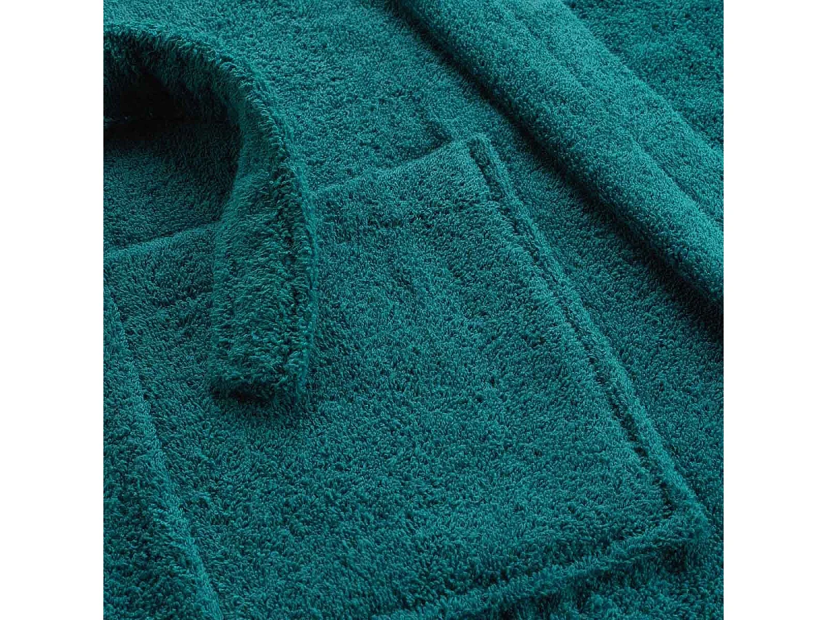 Peignoir Col Châle en Coton "Tendresse" Émeraude