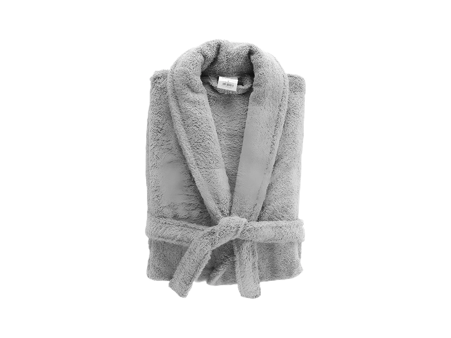 Peignoir Col Châle en Coton "Tendresse" Gris Perle