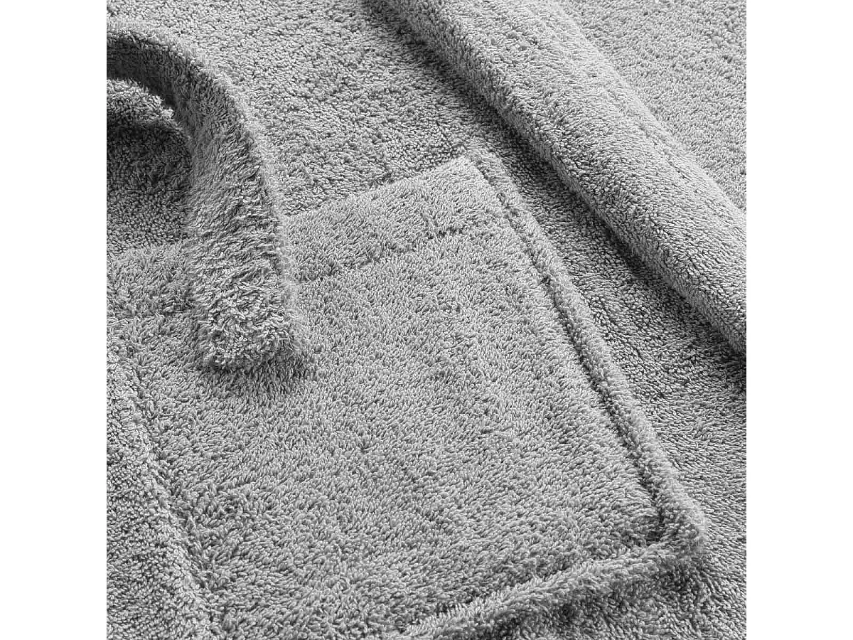 Peignoir Col Châle en Coton "Tendresse" Gris Perle