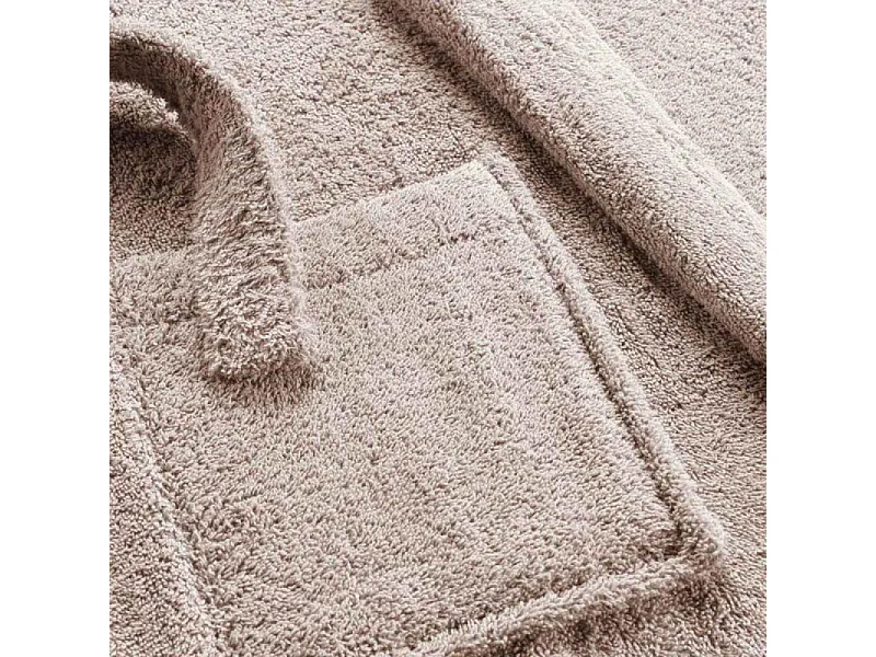 Peignoir Col Châle en Coton "Tendresse" Taupe