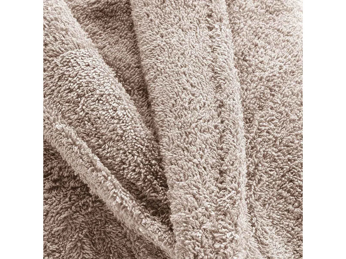 Peignoir Col Châle en Coton "Tendresse" Taupe