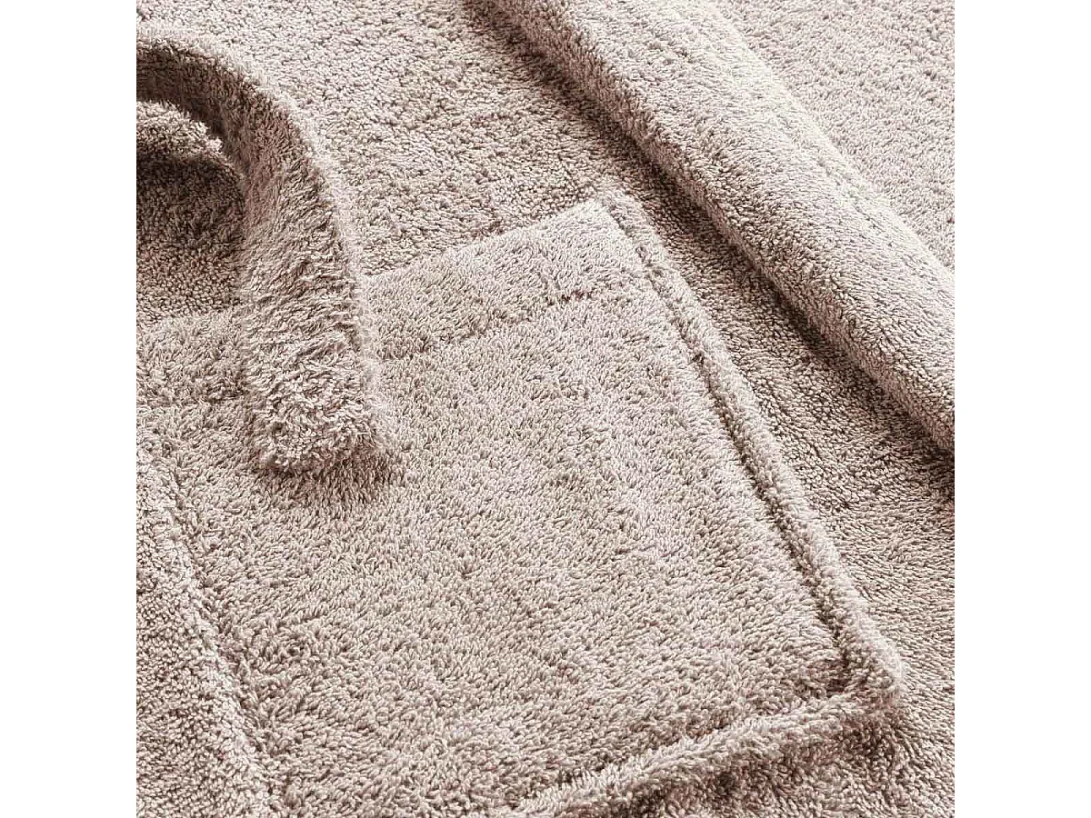 Peignoir Col Châle en Coton "Tendresse" Taupe