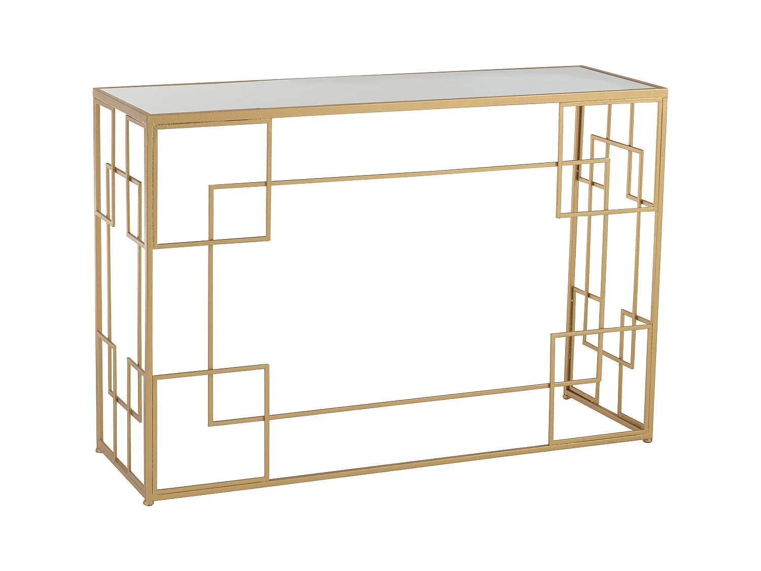 Console met goudkleurige metalen lijnen Samantha L 120 cm