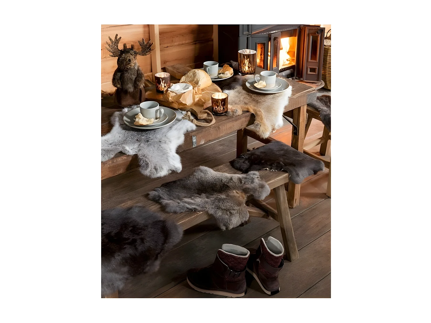 Console Vintage en Bois "Pesca" 173cm Naturel