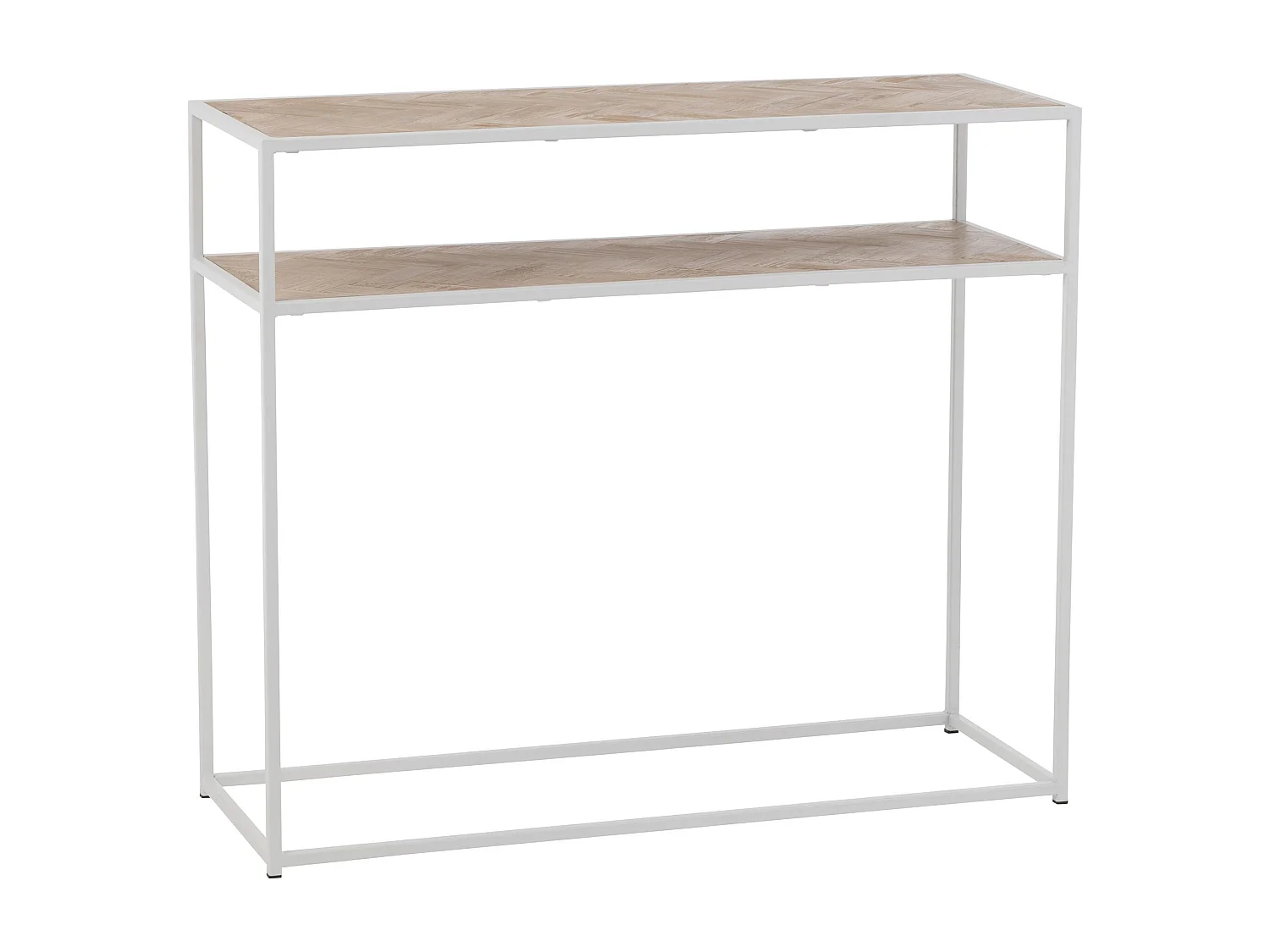 Console Design "Miraza" 100cm Naturel & Blanc