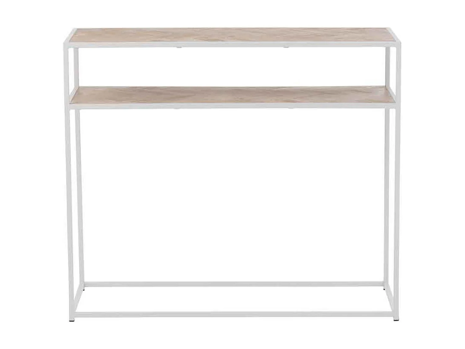 Console Design "Miraza" 100cm Naturel & Blanc
