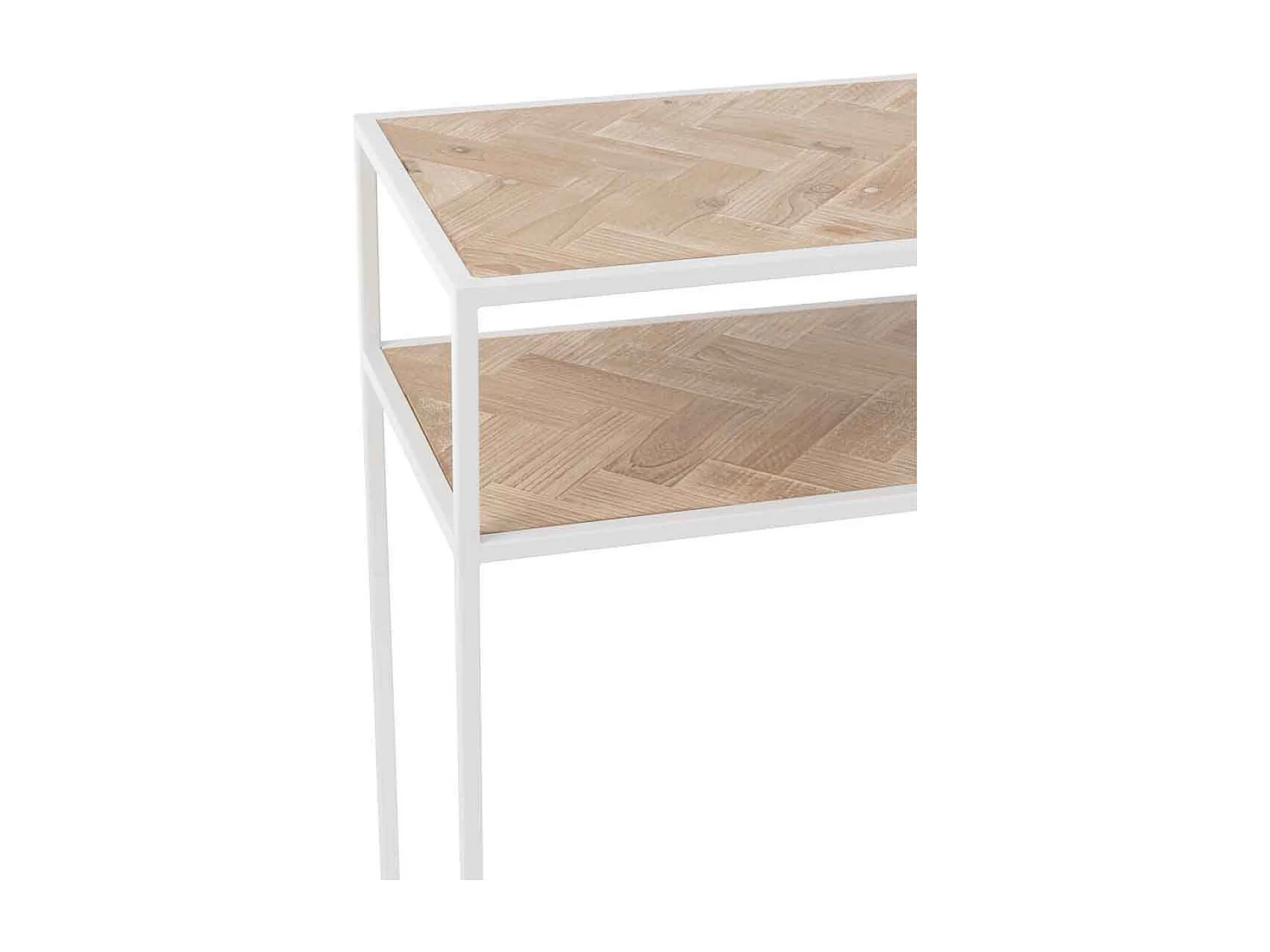 Console Design "Miraza" 100cm Naturel & Blanc