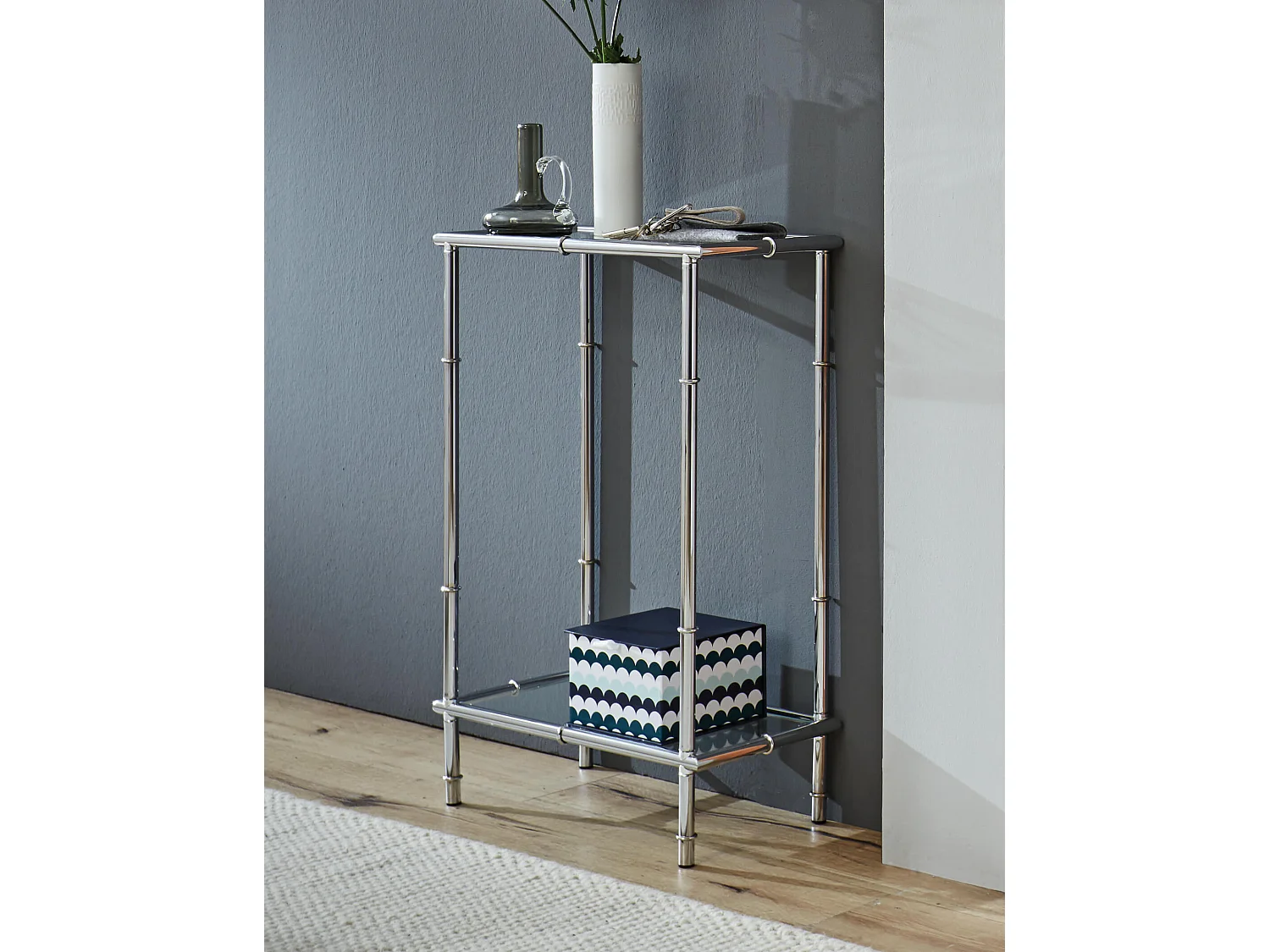 Console Design "Cléo" 75cm Argent