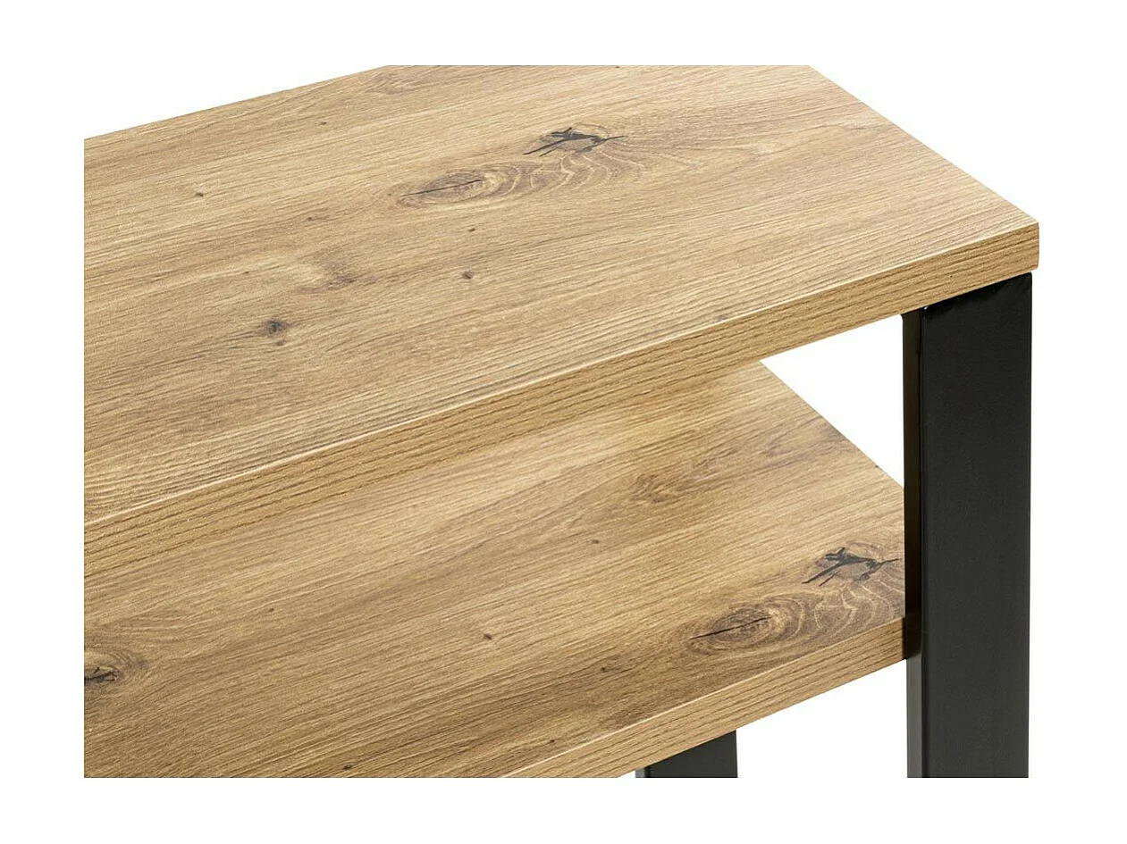 Console Design "Felicita" 75cm Noir & Chêne