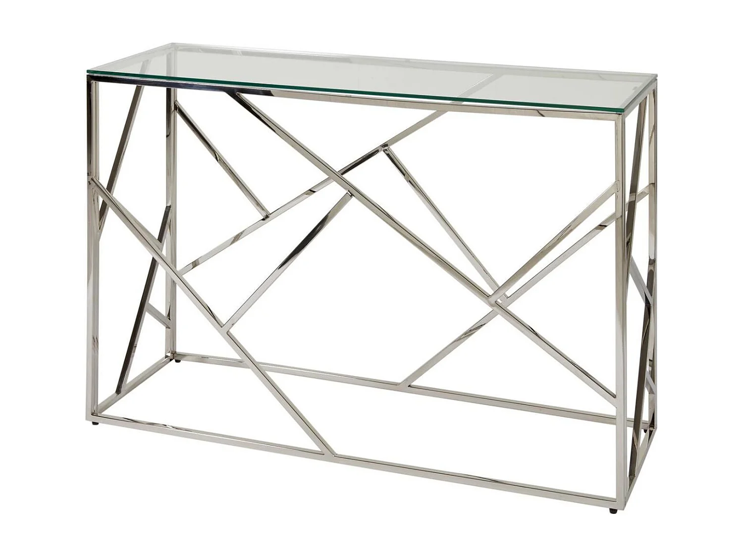 Console Design "Ladony" 120cm Gris & Chrome