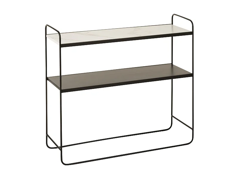 Console Design "2 Niveaux" 90cm Noir & Blanc