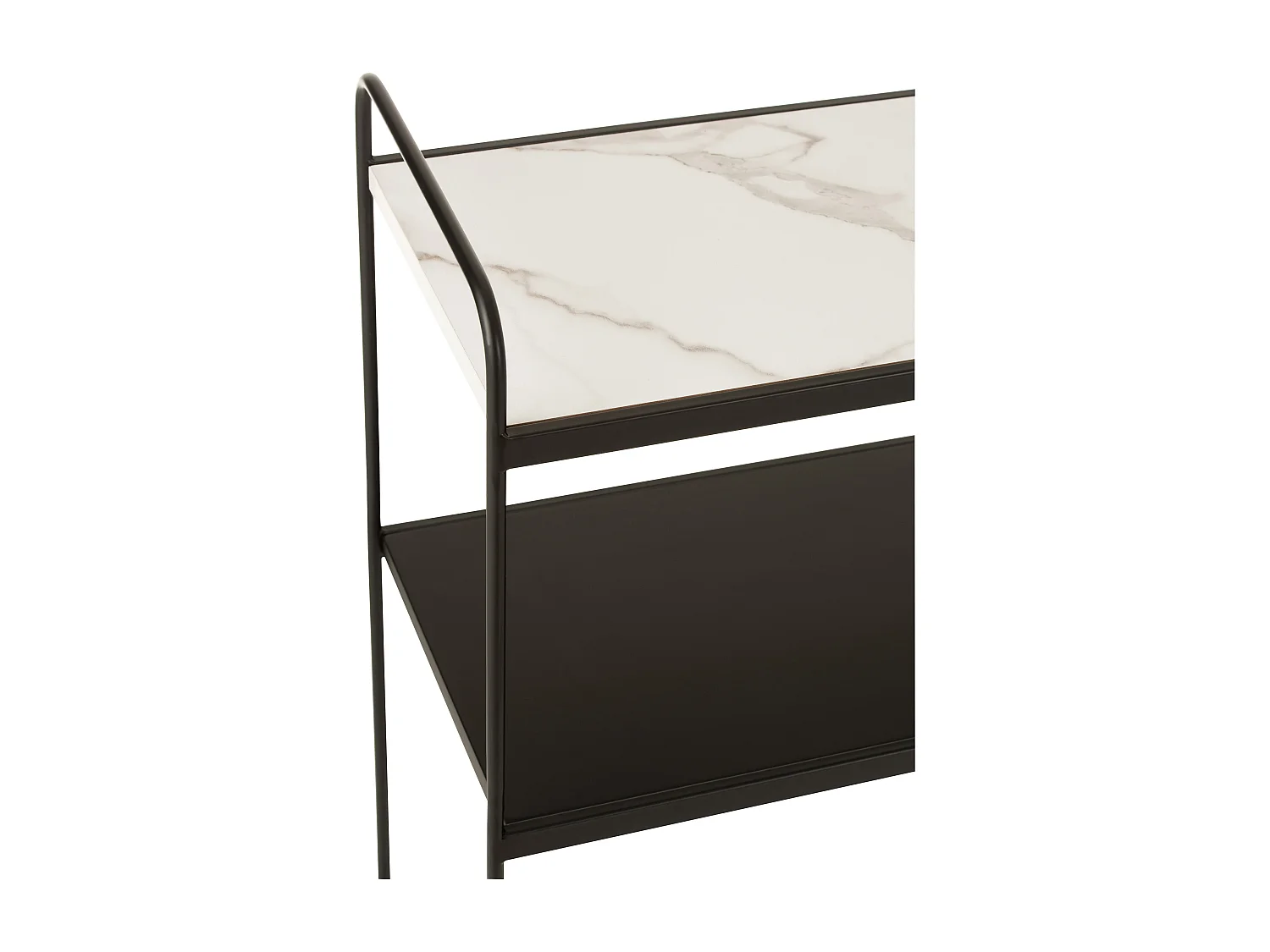 Console Design "2 Niveaux" 90cm Noir & Blanc