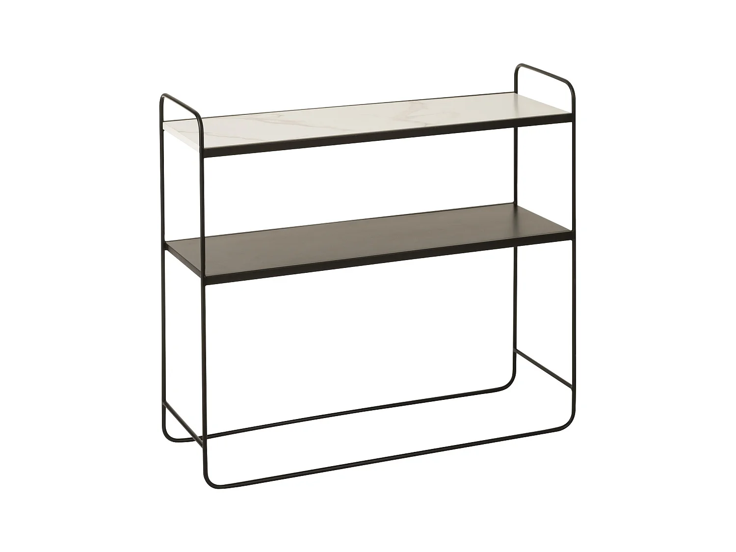 Console Design "2 Niveaux" 90cm Noir & Blanc
