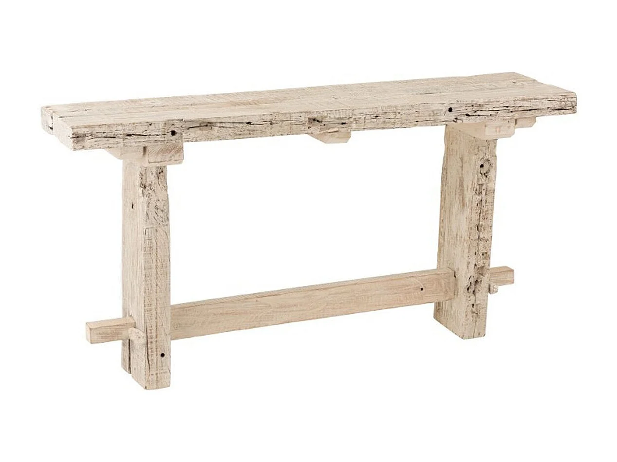 Consolle in legno bianco 150x37x77 cm