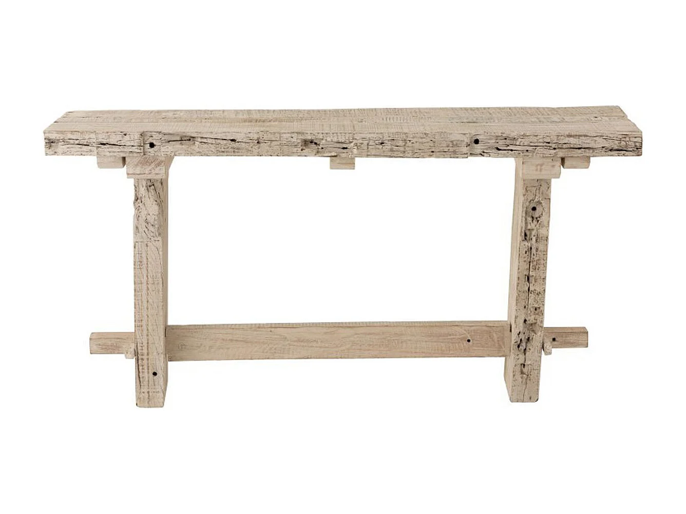 Consolle in legno bianco 150x37x77 cm