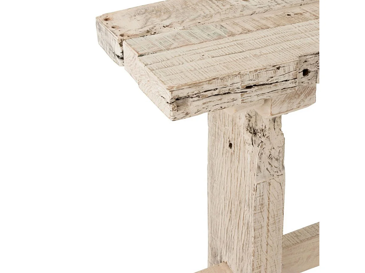 Consolle in legno bianco 150x37x77 cm