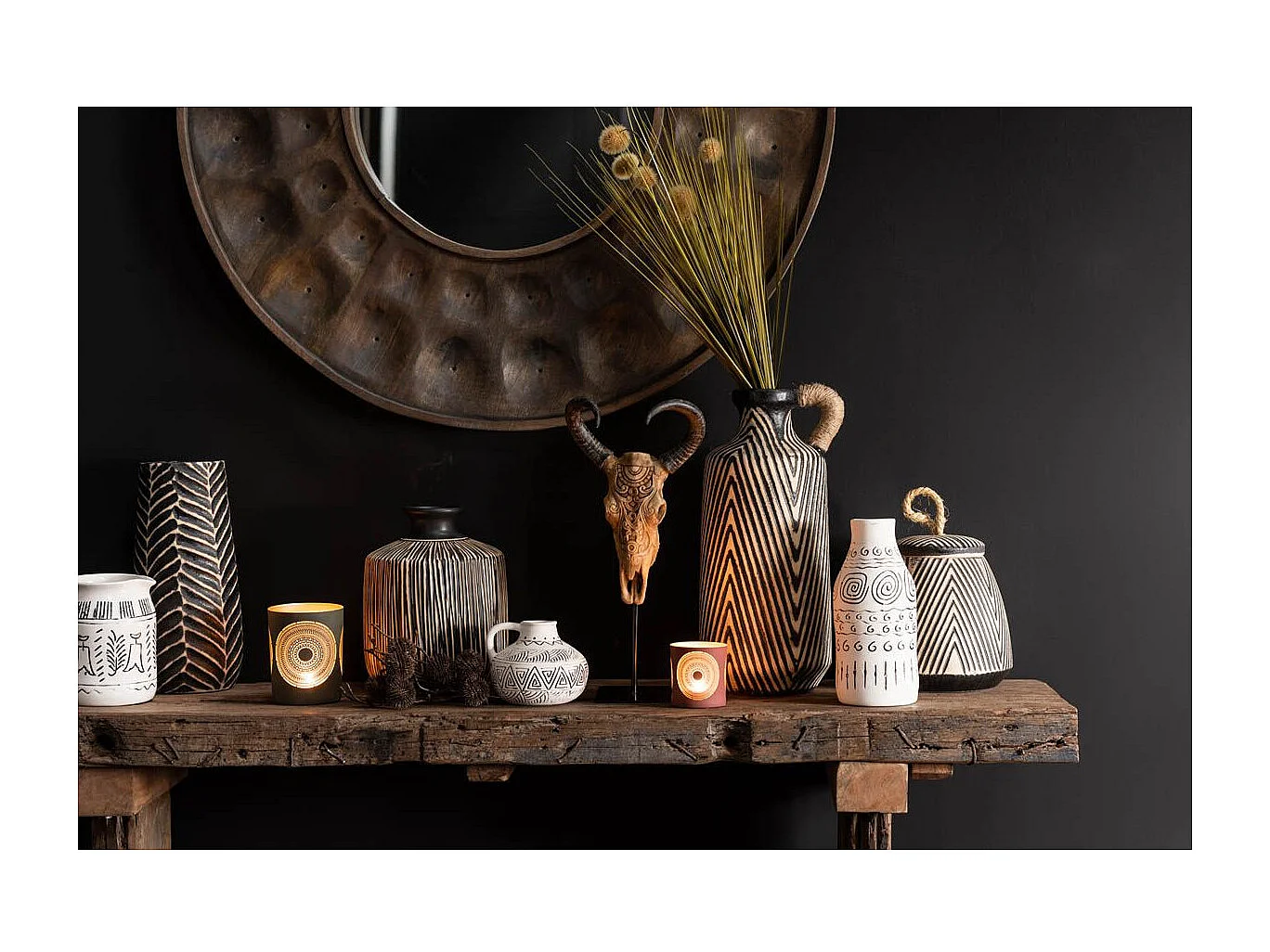 Console Vintage en Bois "Perceval" 150cm Marron