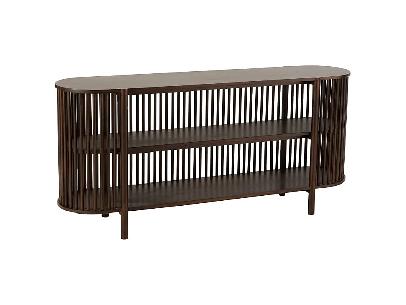 Console 2 Niveaux en Bois "Gavya" 160cm Brun Foncé