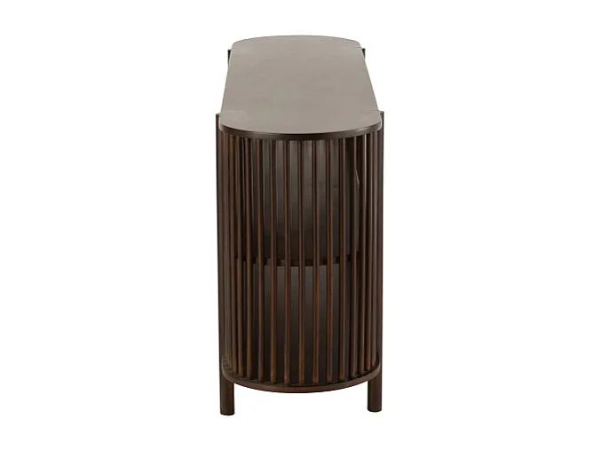 Console 2 Niveaux en Bois "Gavya" 160cm Brun Foncé