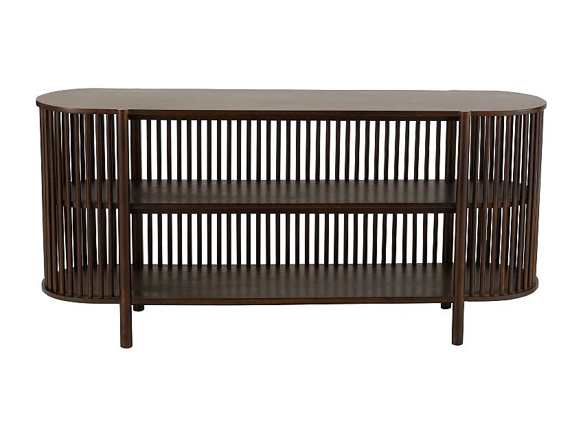 Console 2 Niveaux en Bois "Gavya" 160cm Brun Foncé