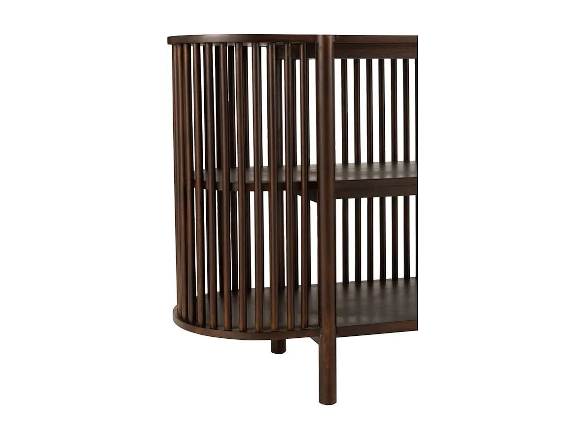 Console 2 Niveaux en Bois "Gavya" 160cm Brun Foncé