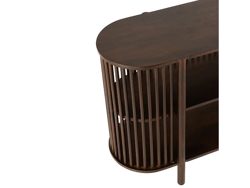 Console 2 Niveaux en Bois "Gavya" 160cm Brun Foncé