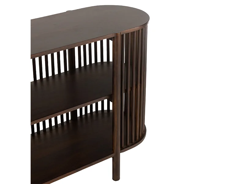 Console 2 Niveaux en Bois "Gavya" 160cm Brun Foncé