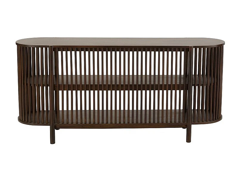 Console 2 Niveaux en Bois "Gavya" 160cm Brun Foncé