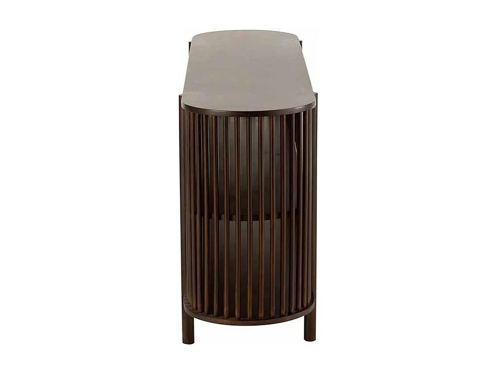 Consolle a 2 livelli in legno marrone 160x38x75 cm