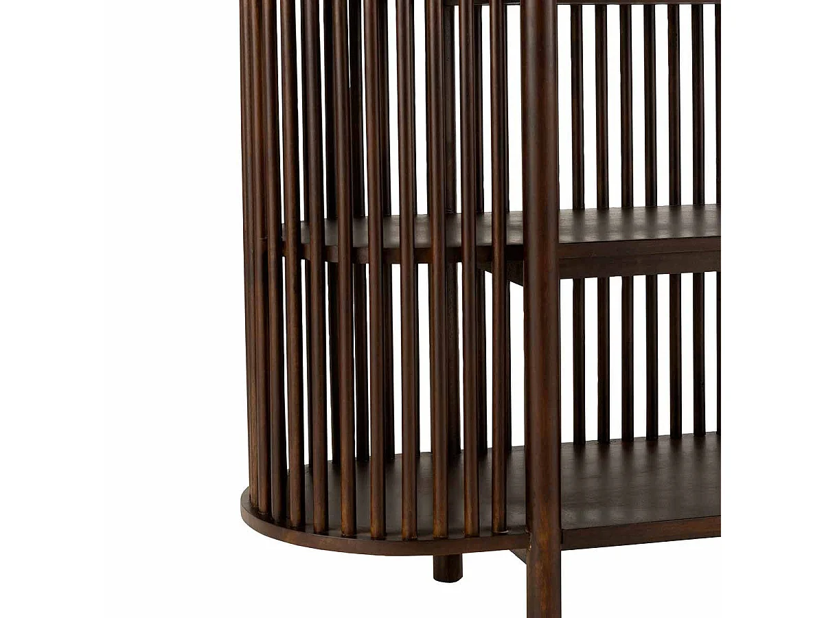 Consolle a 2 livelli in legno marrone 160x38x75 cm