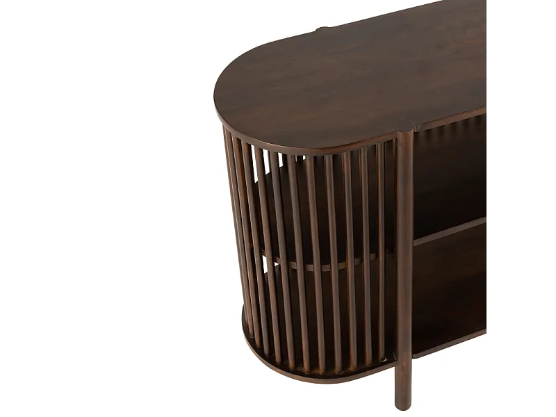 Console 2 Niveaux en Bois "Gavya" 160cm Brun Foncé