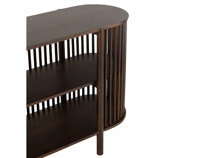 Console 2 Niveaux en Bois "Gavya" 160cm Brun Foncé