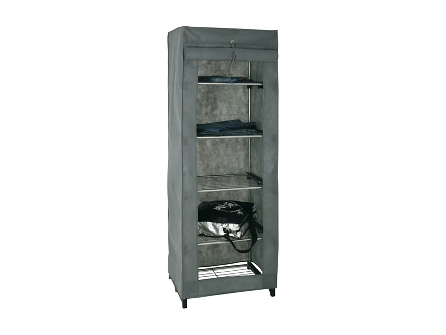 Armoire Penderie Design "Vêtements" 60cm Gris