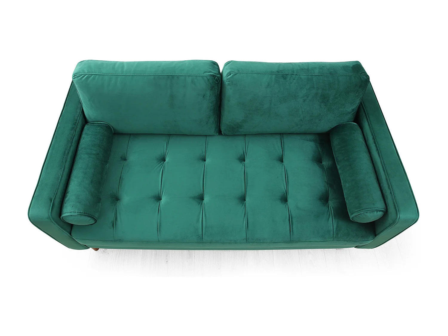 Sofá Altadena 252, Verde, 175x90x70cm, Tapiz, Patas: Madera