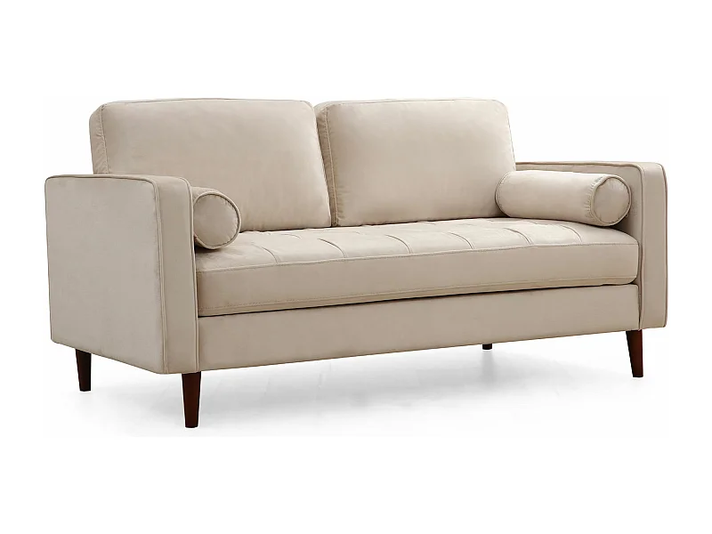 Sofá Altadena 252, De color marrón claro, 175x90x70cm, Tapiz, Patas: Madera