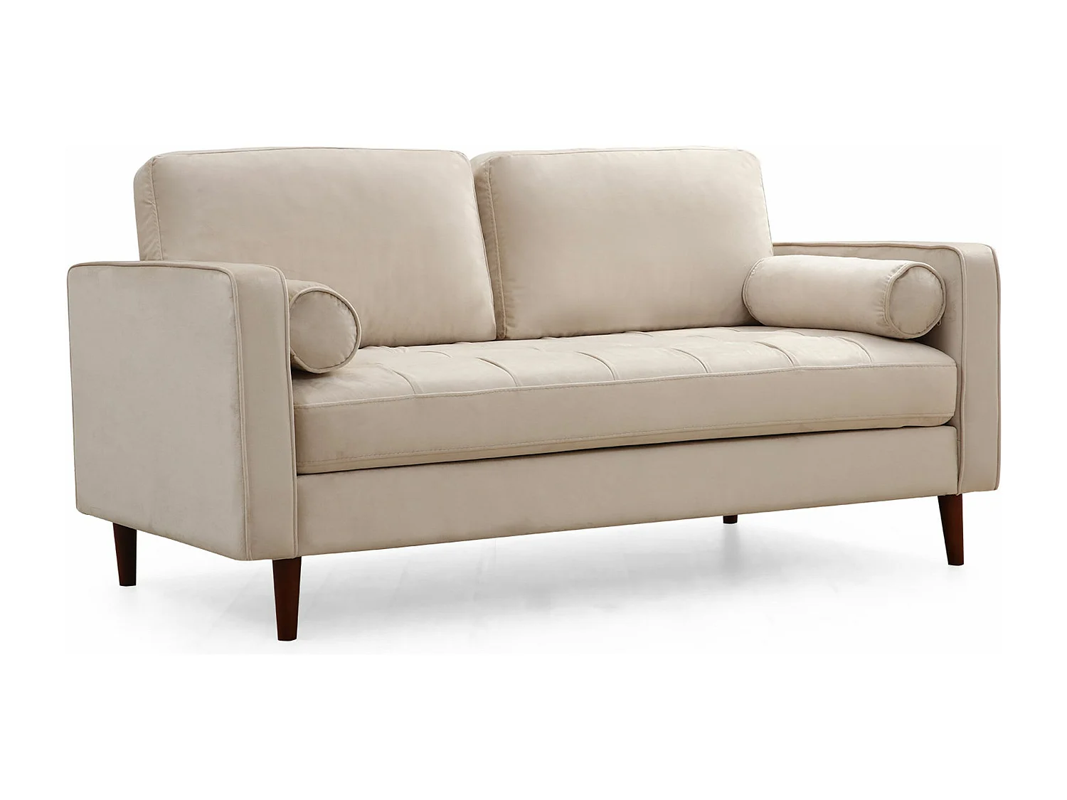 Sofá Altadena 252, De color marrón claro, 175x90x70cm, Tapiz, Patas: Madera