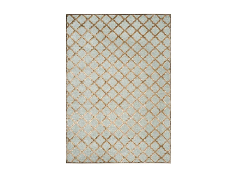 Tapis Marron/Neutre/Aqua 122 X 170 cm - Anguilla