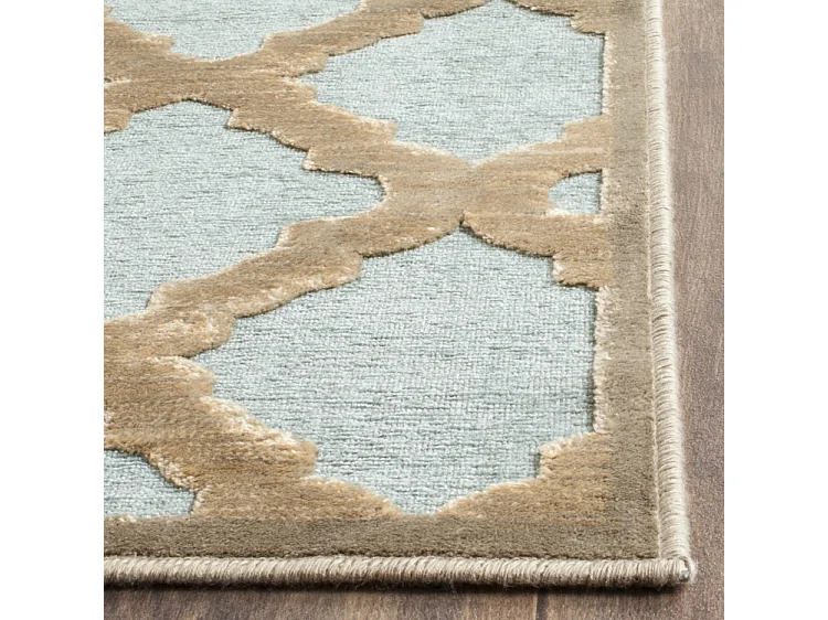 Tapis Marron/Neutre/Aqua 122 X 170 cm - Anguilla