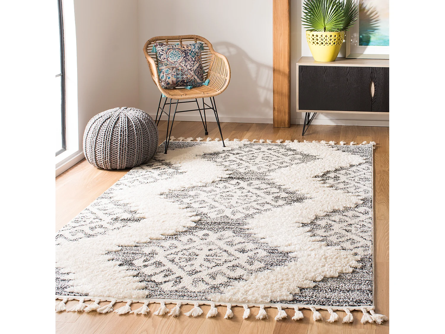 Tapis Neutre/Gris 160 X 229 cm - Peyton