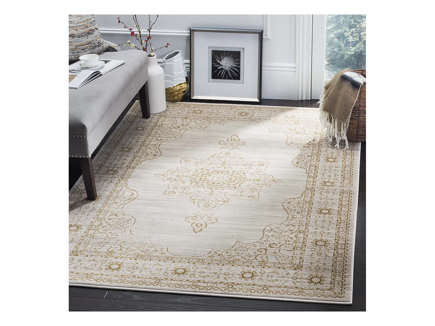Tapis Creme & Gold 155 X 229 cm - Gannon