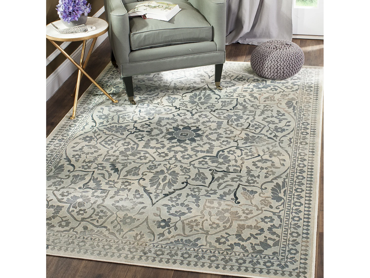 Tapis Neutre/Bleu 122 X 170 cm - Cordova