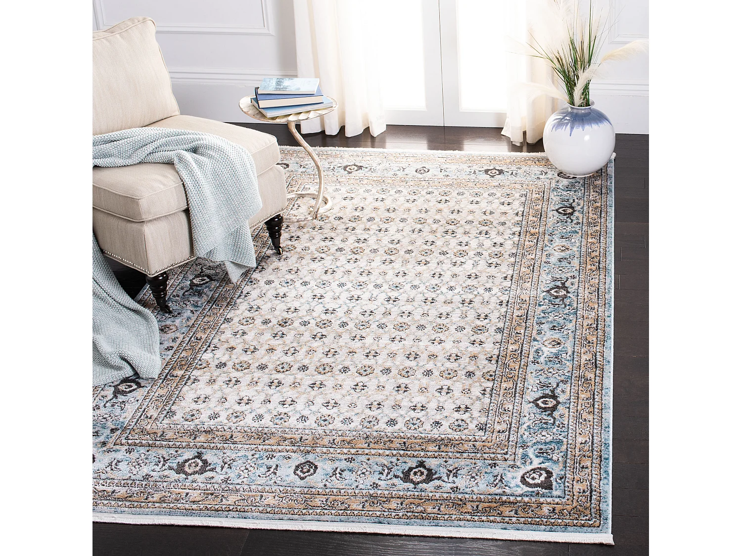 Tapis Gris/Bleu 160 X 229 cm - Amaya