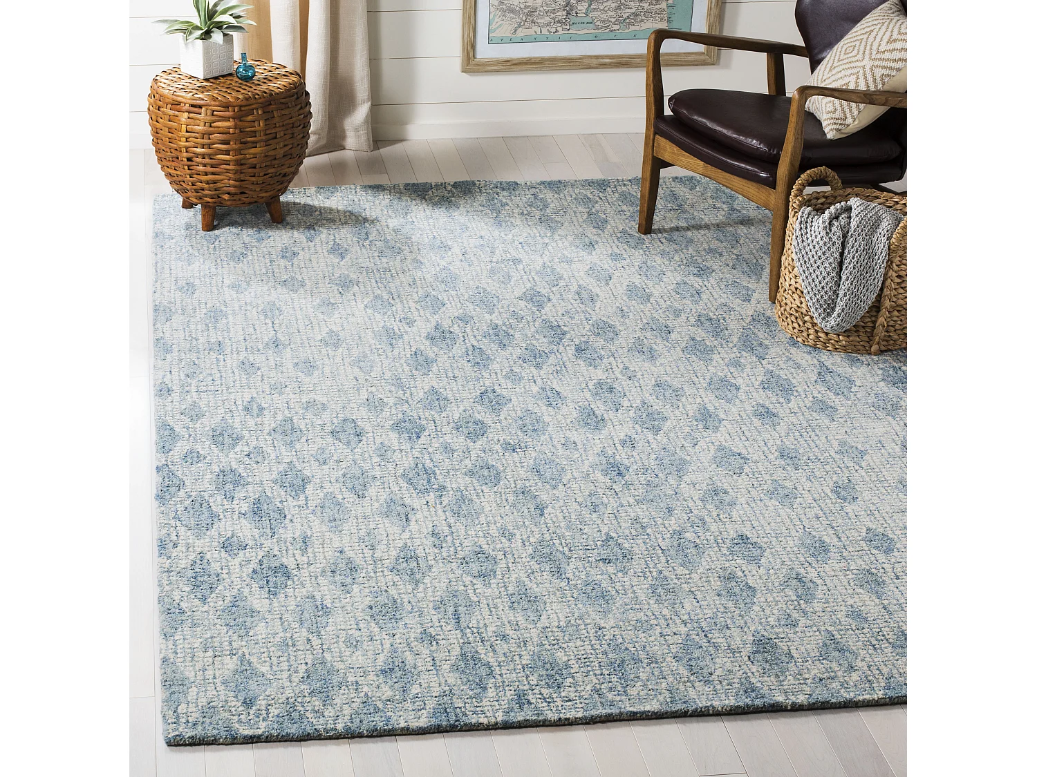 Tapis Neutre/Bleu 183 X 274 cm - Galatea