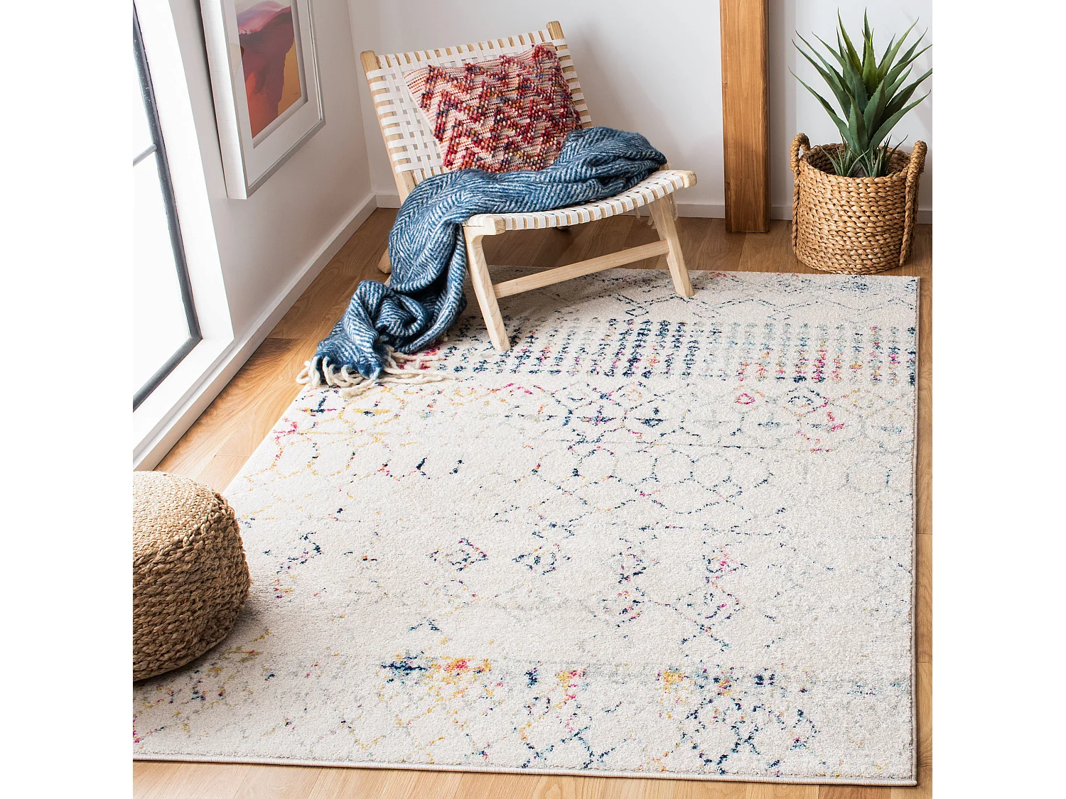 Tapis Neutre/Bleu 160 X 229 cm - Harmony