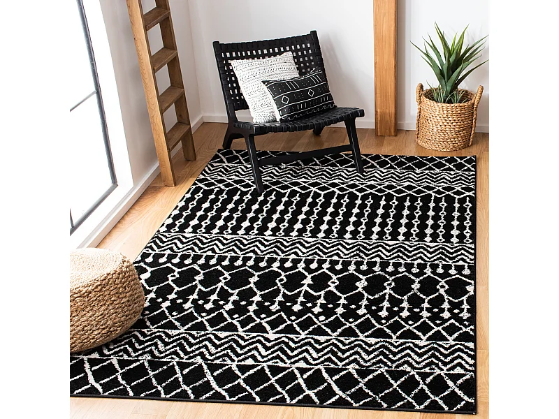 Tapis Noir/Neutre 183 X 274 cm - Cecilia