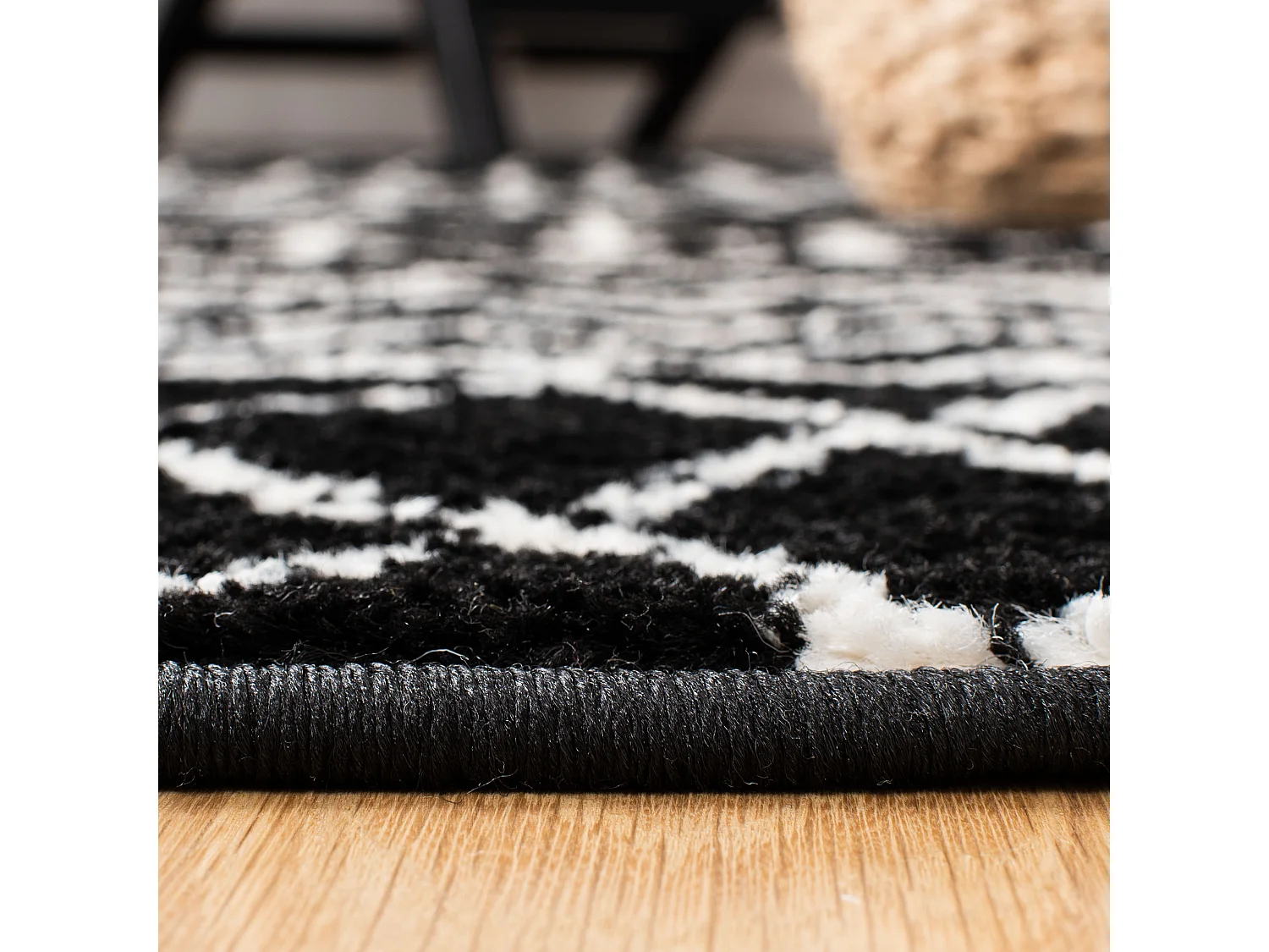 Tapis Noir/Neutre 183 X 274 cm - Cecilia