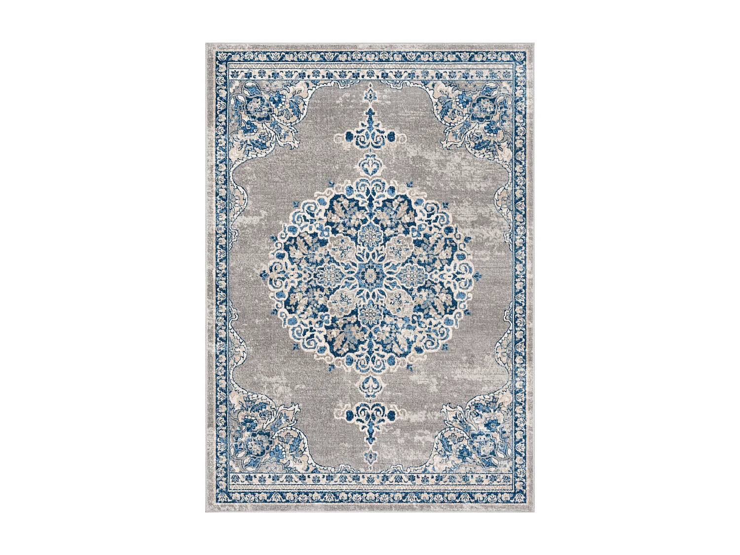 Tapis Gris/Bleu 160 X 229 cm - Janie