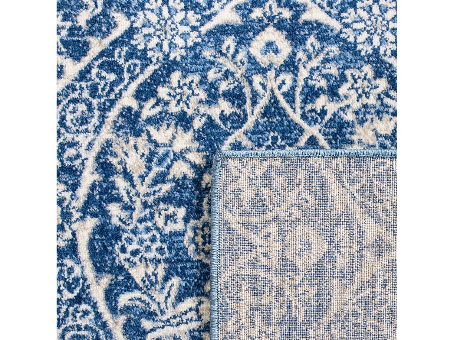 Tapis Bleu Marine/Gris 122 X 183 cm - Camille